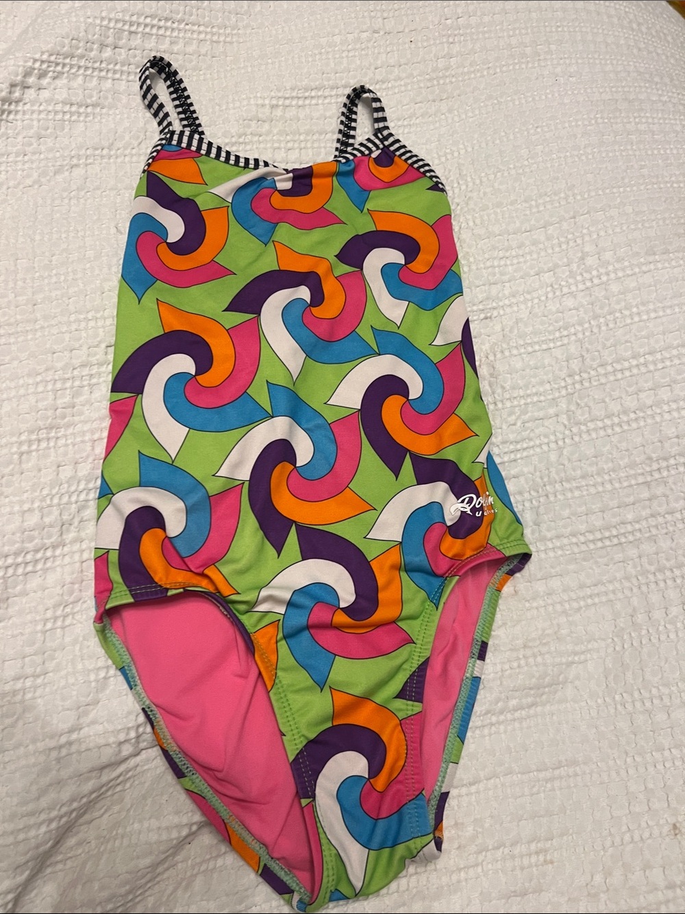 Dolfin Uglies Kids One-Piece Swimsuit in Geometric print